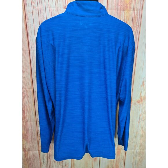 Nike Mens Dri-Fit Blue Quarter-Zip Long-Sleeve Shirt XXL - Picture 2 of 8